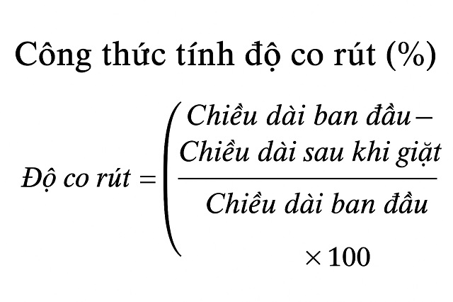Công thức và tỷ lệ độ co rút